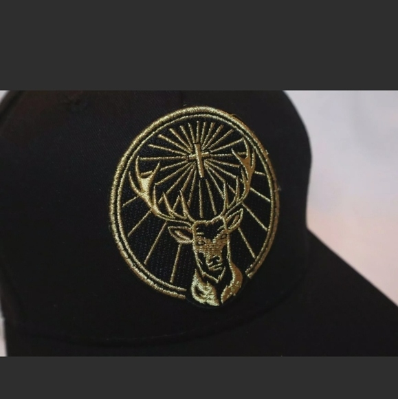 Jagermeister Snapback Gold Deer Logo Black Hat - Picture 2 of 8